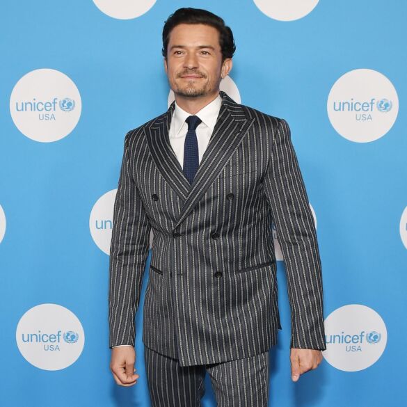 Aktorius Orlando Bloom susitiko su Ukrainos vaikais