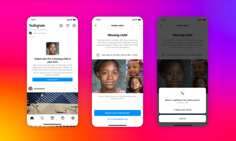 Dingusių vaikų paieškos sistema „Amber Alerts“ nuo šiol veiks ir „Instagram“