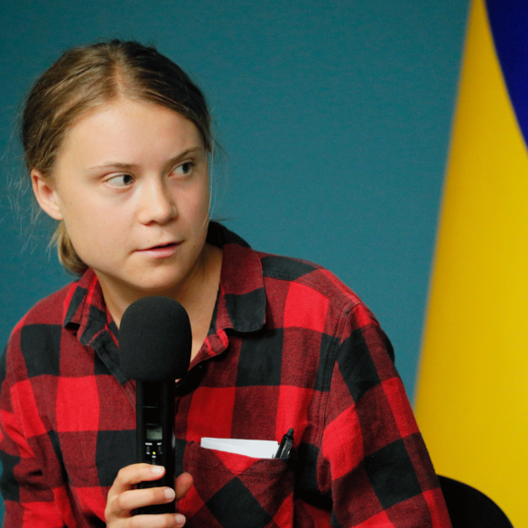 Į Kyjivą atvykusį G. Thunberg kalbėjo apie „ekocidą“