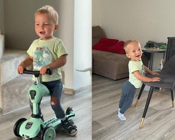 Išsipildė Nojaus šeimos svajonė – berniukas žengė pirmuosius žingsnius: „Tai
