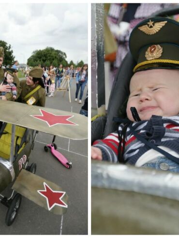 Kūdikių vežimėlių parade Rusijoje – kariniai motyvai (FOTO)