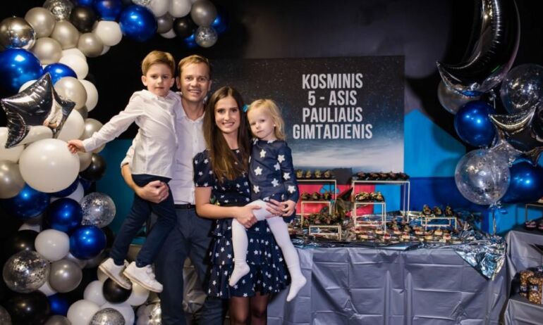 Nerijaus Juškos sūnaus 5-asis gimtadienis atšvęstas kosmose (GALERIJA)