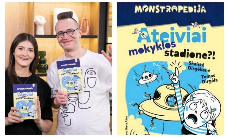 Pirmąją knygą drauge parašę Tomas ir Skaistė Dirgėlos: „Pas mus užsuka ir geri