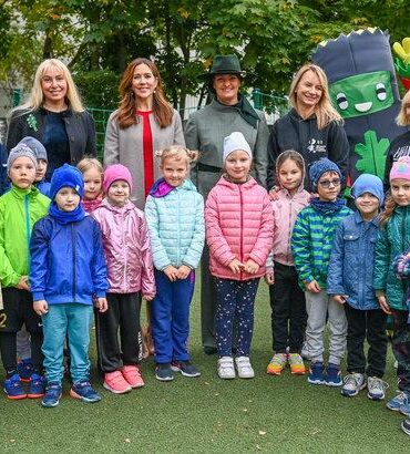 Pirmoji ponia Diana Nausėdienė ir Jos Karališkoji Prakilnybė Danijos kronprincesė Mary domėjosi vaikų fizinio aktyvumo skatinimu