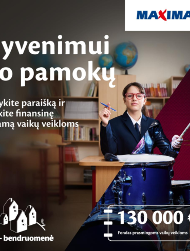 Prasmingam vaikų laisvalaikiui – „Maximos“ parama: ragina teikti paraiškas projekte „Mes – bendruomenė“