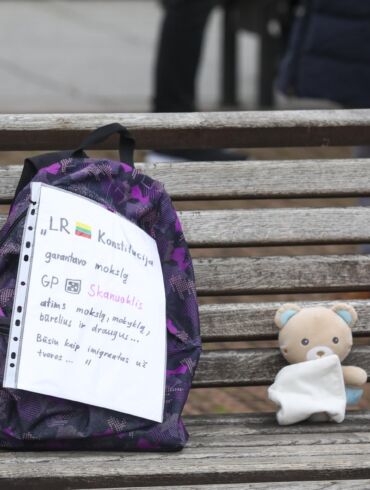 Prie Vyriausybės susirinkusios basos mamos protestavo prieš galimybių paso įvedimą vaikams nuo 12 metų