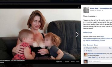 Savo ir svetimą vaiką žindanti mama sukėlė diskusijų audrą (FOTO)