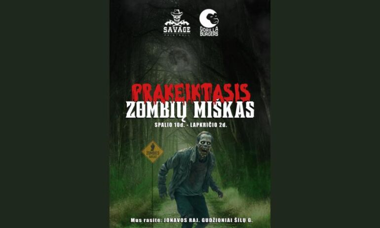 Šiurpių pramogų kupinas "Prakeiktasis zombių miškas" kviečia Heloviną sutikti drauge