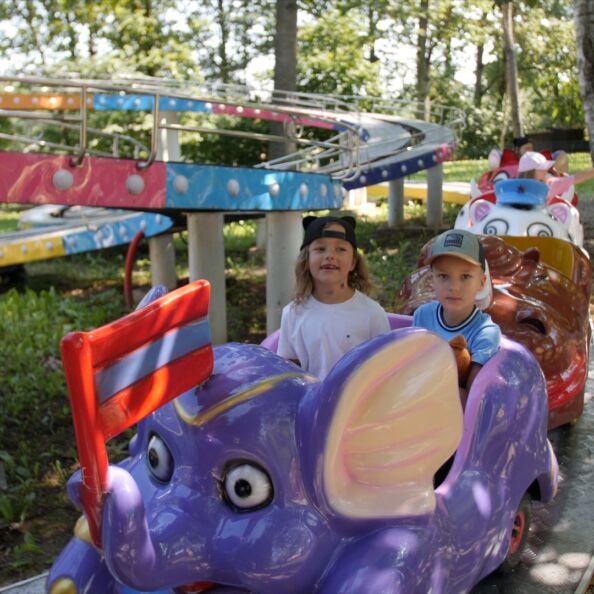Vaikai Raubonių parke