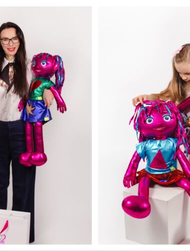 MiMi Lėlė ir kūrėja Justina